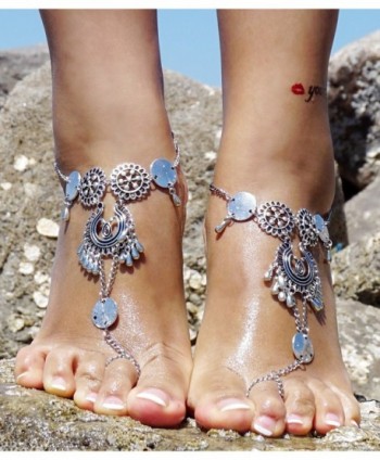 Bienvenu Tassels Bracelet Barefoot Sandals in Women's Anklets