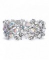 Mariell Aurora Borealis Crystal Stretch Bracelet - One Size Fits Most for Prom- Bridesmaids- and Weddings - CX12O496DNF