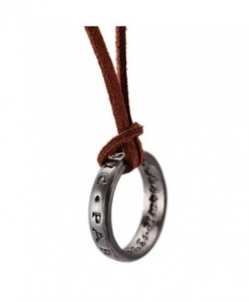 Lureme Vintage Jewelry Uncharted Drake Engraved Ring Pendant Necklace (nl005624) - CE184SZ73CS