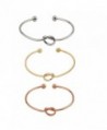 ZUOBAO Simple Love Knot Bracelet Tie the Knot Cuff Bangle - 3 colors 1 set - CB17YTZ33A5