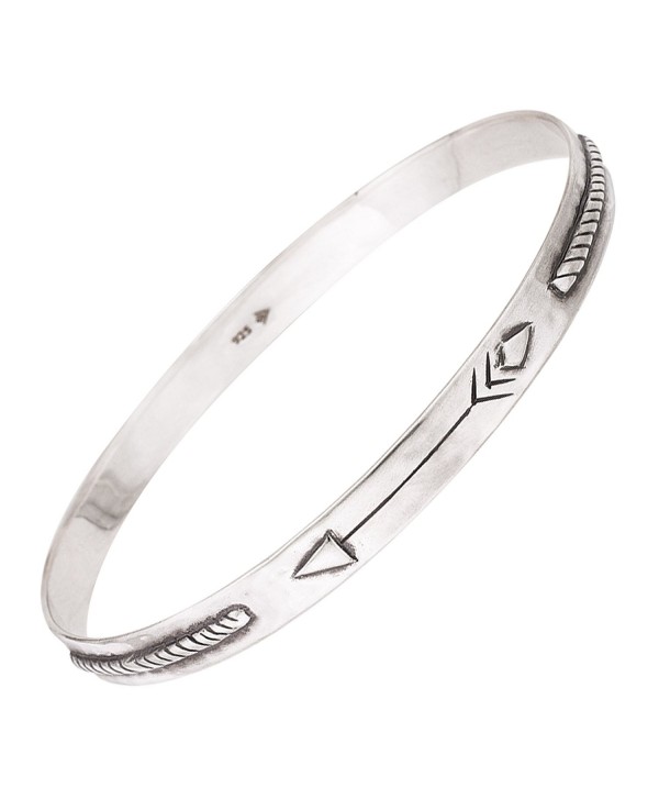 Silpada 'Arrow Dynamic' Sterling Silver Bangle Bracelet- 7.75" - CG12N37F5TN