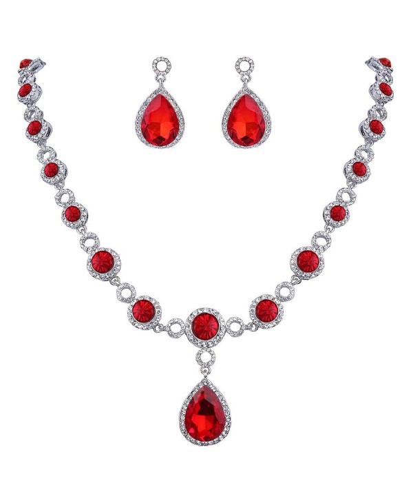 Infinity Y Necklace Silver Tone Birthstone - Ruby Color Silver-Tone ...