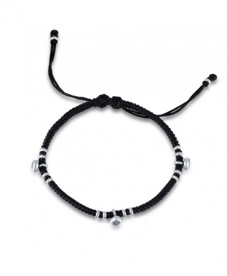 MBLife 925 Sterling Silver Beads Macrame Waxed Cotton Adjustable Cord ...