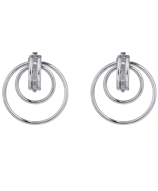 Sterling Silver Diamond Hoop Earrings (1/10 cttw) - CK11BIC21SP