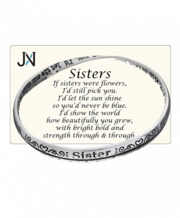 Silver-tone Sisters Twist Bangle Bracelet Prayer Card Included by Jewelry Nexus - CF11EH7VW15