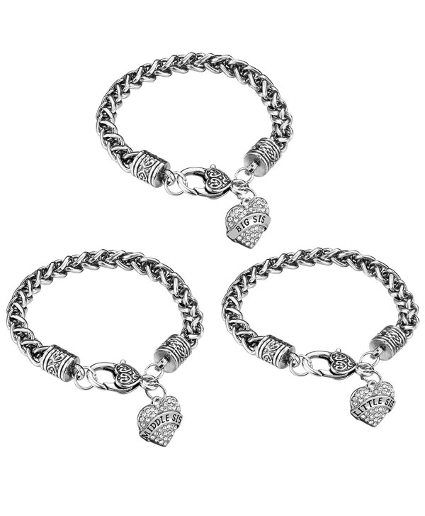 Sister Gift Charm Bracelet Set - White - CI1880O68A8