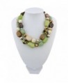 Statement Chunky Fashion Necklace NK 10384 olive in Women's Collar Necklaces
