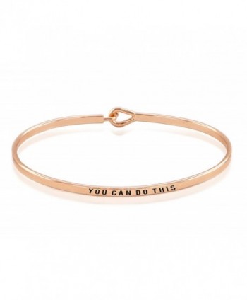 Hypoallergenic Surgical Rhodium Inspiration Bangle - Rose Gold Plated - C51822UQ5SW