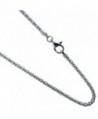 Pop-corn 2.7mm Chain Italian Sterling Silver Rhodium Plated Necklace 16-18-20-22-24-30-36" - CK11TYKRCRN
