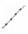 Black Marcasite Bracelet Sterling Silver Plated