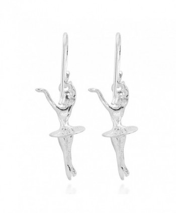Graceful Ballerina Dancer Sterling Earrings in Women's Drop & Dangle Earrings