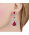 EleQueen Austrian Dazzling Earrings Silver tone