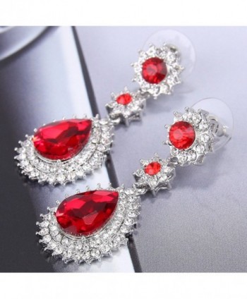 EleQueen Austrian Dazzling Earrings Silver tone in Women's Jewelry Sets