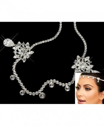 Bella-Vogue wedding Rhinestone hairband Elastic hair band headchain kim rhinestone head chain-NO.212 - CH121IEO743