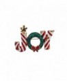 Lux Accessories Vintage Holiday Christmas Xmas Santa Brooch Pin Jewelry - Candy Joy - CG12NH9TGDX