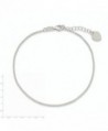 Sterling Silver Polished Anklet Inches