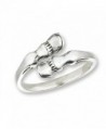 Open Horse Hoof Abstract Pony Animal Ring .925 Sterling Silver Band Sizes 4-10 - CU18205MR4S