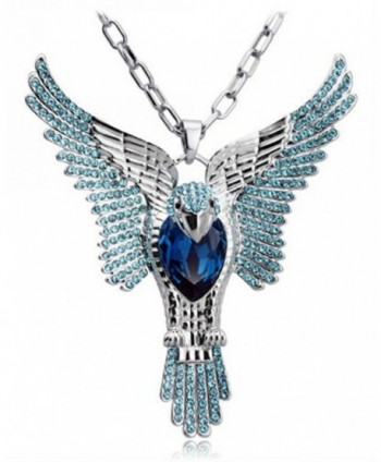 Wiipu Factory sale blue necklace-hot sell eagle shape crystal necklace(C1356) - CP11FDUASJV