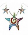 DianaL Boutique Colorful Enameled Starfish - C6110GHKKC7
