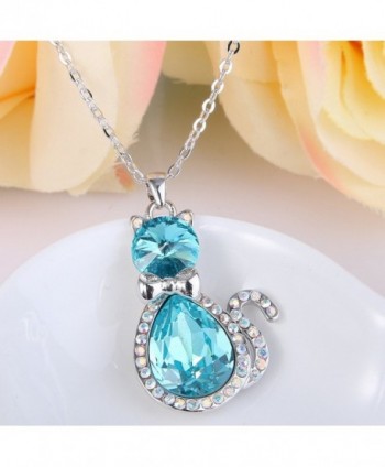 EleQueen Silver tone Teardrop Aquamarine Swarovski