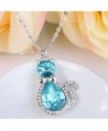 EleQueen Silver tone Teardrop Aquamarine Swarovski