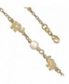 14K Yellow Gold Plated Elephant Anklet For Women - C4184LRH65R