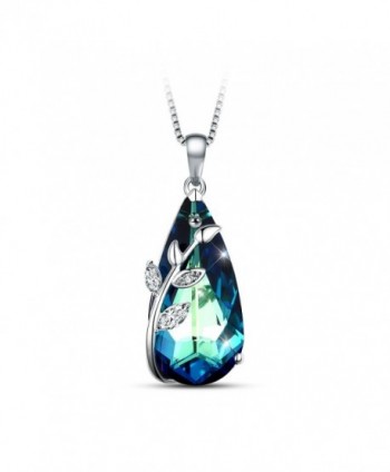 T400 Jewelers Eternity Necklace Swarovski - Blue - CB184SKSESH