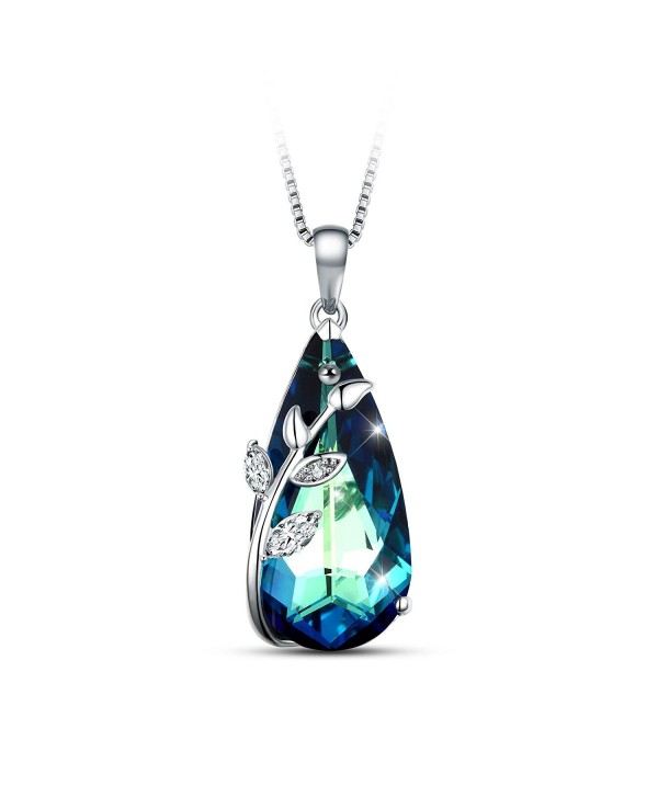 T400 Jewelers Eternity Necklace Swarovski - Blue - CB184SKSESH