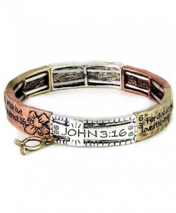 4030083a John 3:16 For God So Loved Stretch Bracelet Christian Scripture Religious - CI11HSLEHNH