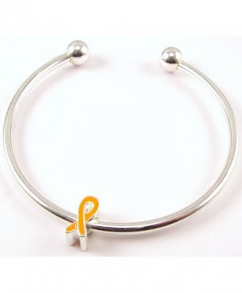 Orange Ribbon Charm on Cuff Bracelet Buy 1 Give 1 - CL1108UXHYF