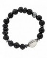 Silpada 'Blackboard' Sterling Silver and Agate Stretch Bracelet- 6.75" - CO12N6E7RPV