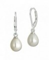 SilberDream white Freshwater Cultured Pearl Earrings- Drop and Dangle- 925 Sterling Silver SDO168W - CZ11GB0R963