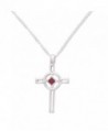 NOVICA .925 Sterling Silver and Garnet Cross Pendant Necklace- 16.25"- 'Celtic Cross' - C9111GQBBE3