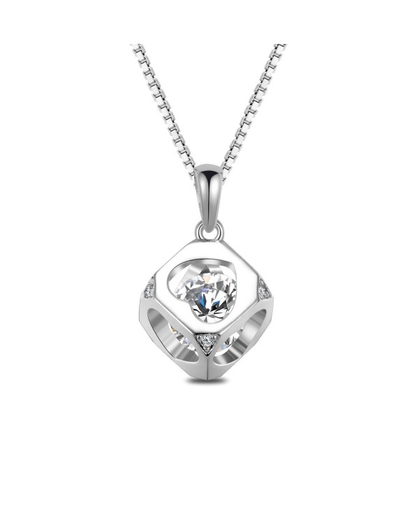 T400 Jewelers "Hollow Heart" Openwork 925 Sterling Silver Pendant Necklace- 18" Love Gift - CJ124MDPE2B