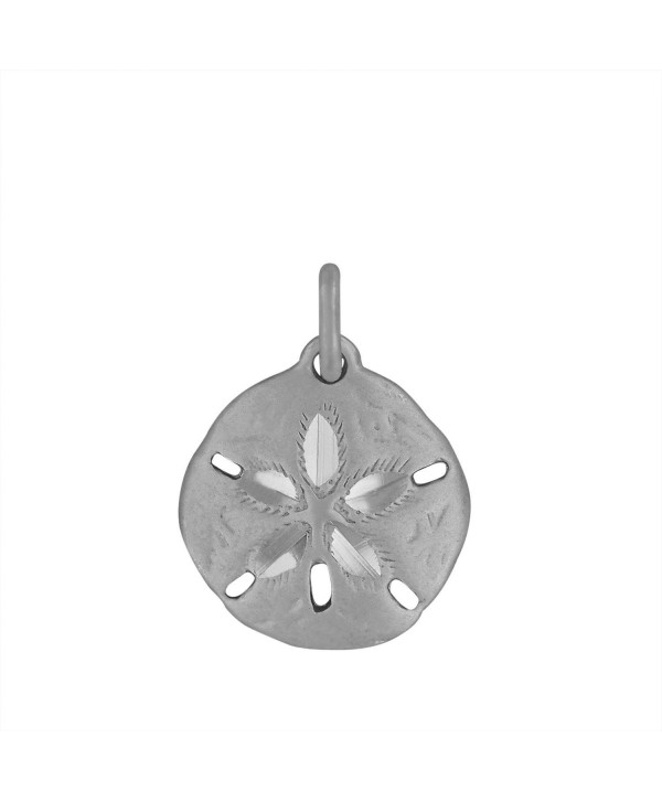 Sterling Silver Sand Dollar Charm Pendant - C0118GMHEXH