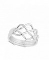 High Polish Puzzle Sterling Silver in Women's Band Rings