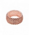 Tennis Rhinestone Stretch Bracelets Bridal Evening Party Bling Jewelry For Woman Bangle - Rose Gold - CU188YOTDOI