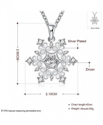 Happy Gogou Snowflake Necklaces Zirconia in Women's Pendants