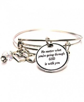 Plus Size God Is with You Adjustable Wire Bangle Set - CS12COXW2RL