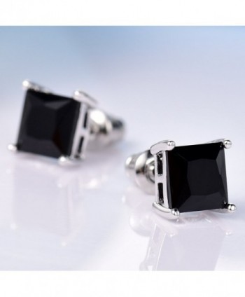 GULICX Diamante Square Pierced Earrings in Women's Stud Earrings