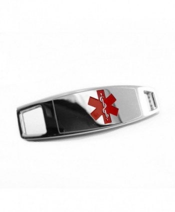 MyIDDr - Steel- Medical ID Tag Plate- Can be Attached to ID Bracelet - Free ID Card - CK116JA3Q7F