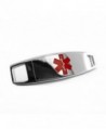 MyIDDr - Steel- Medical ID Tag Plate- Can be Attached to ID Bracelet - Free ID Card - CK116JA3Q7F