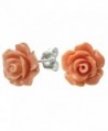 Sterling Silver Simulated Orange Earrings