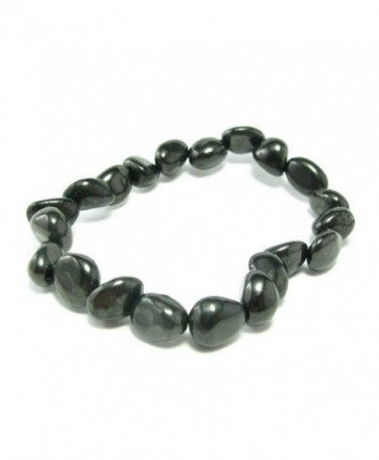 Shungite Bracelet From Russia - Freeform Tumbled Beads - CH127XYRMXF