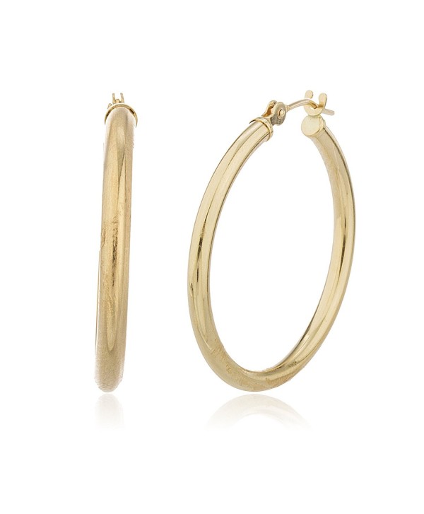 10k Yellow Gold 2mm Basic Hoop Earrings (10kYellow2mmHoop) - CX11ODBPG21