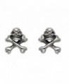 Stainless Steel Skull & Crossbone Stud Earrings - CS119ECKMH3