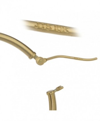 Yellow Gold Basic Earrings GO 385 in Women's Hoop Earrings