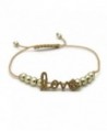 APECTO Style Simple Gold Tone Plated Beads Bracelet Adjustable - CZ12NUE60W0