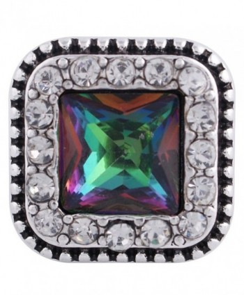 Interchangeable 18-20mm Snap Jewelry Rhinestone Rainbow by My Gifts - CS1827REIY9