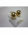 14k Gold Plated Brass 12 Mm Ball Stud Earrings - CX1256FVOFZ